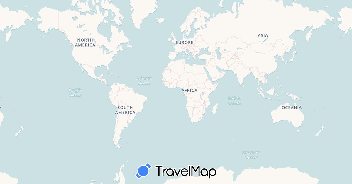 TravelMap itinerary: driving, bus, plane, cycling, train, boat, vélo route, taxi " royal", slow boat in Colombia, Costa Rica, Spain, France, Guatemala, Honduras, Cambodia, Laos, Morocco, Mexico, Nicaragua, Portugal, Qatar, El Salvador, Thailand, United States (Africa, Asia, Europe, North America, South America)